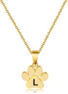 🌟 dainty gold-plated pendant necklace – erpels initial letter & symbol jewelry for women and girls with dog paw, butterfly, faith cross, and hexagon design logo