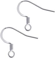 🔗 304 stainless steel earring hooks/fish hooks/ear wire - pack of 200pcs for diy jewelry making | stainless steel color | danlingjewelry logo