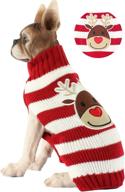 🦌 quirky bobibi pet cartoon reindeer christmas dog sweater: stylish winter knitwear for cozy and warm pets logo