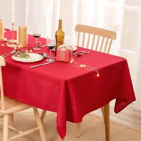 img 2 attached to 🎄 Spillproof Deconovo Christmas Tablecloth - Ideal for Festive Gatherings