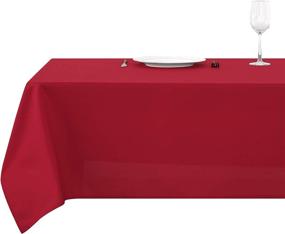 img 4 attached to 🎄 Spillproof Deconovo Christmas Tablecloth - Ideal for Festive Gatherings