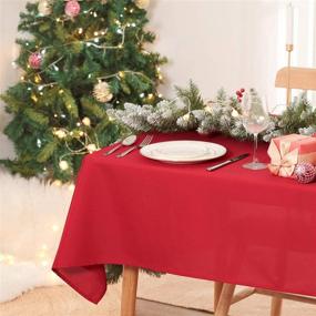 img 1 attached to 🎄 Spillproof Deconovo Christmas Tablecloth - Ideal for Festive Gatherings