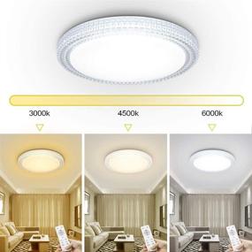 img 3 attached to 💡 OOWOLF Dimmable LED Ceiling Light - Adjustable Brightness Modern Fixture Lamp for Bedroom, Kitchen, Living Room Lighting