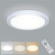 💡 oowolf dimmable led ceiling light - adjustable brightness modern fixture lamp for bedroom, kitchen, living room lighting logo