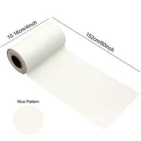 img 3 attached to 🛋️ 2-Pack 4X60 Inch Adhesive Leather Repair Patch Tape Kit for Couches - Ideal for Leather, Vinyl Couch Furniture, Car Seats, Belts, Handbags, Jackets - Versatile White Patch for First Aid