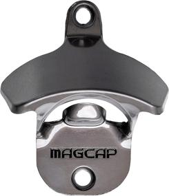 img 4 attached to 🍺 Outdoor Wall Mounted MAGCAP Bottle Opener - Magnetic Beer Opener with Cap Catcher - Convenient Installation and Easy-to-use (Gunmetal Black)