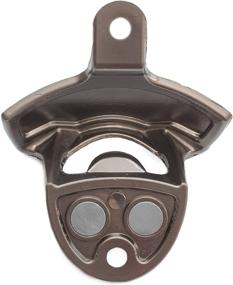 img 2 attached to 🍺 Outdoor Wall Mounted MAGCAP Bottle Opener - Magnetic Beer Opener with Cap Catcher - Convenient Installation and Easy-to-use (Gunmetal Black)