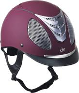 ovation helmet maroon matte silver logo