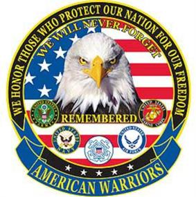 img 1 attached to American Warriors Inch Back Patch