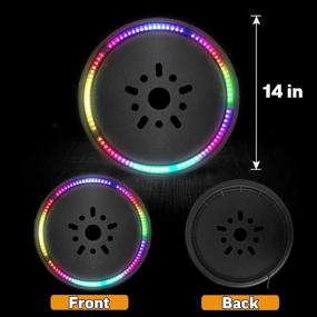 img 3 attached to 🚗 OMotor Wireless RGB Third Brake Light Spare Tire Brake Light for Jeep Wrangler JK JL (2007-2020) with Remote and App Control