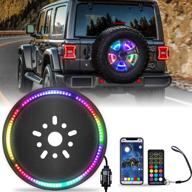 🚗 omotor wireless rgb third brake light spare tire brake light for jeep wrangler jk jl (2007-2020) with remote and app control logo