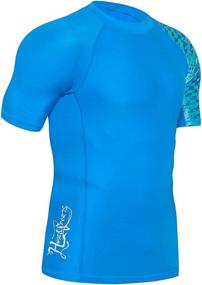 img 2 attached to ADOREISM Men's Splice Compression Short Sleeve Rash Guard: 🏄 Ultimate UV Sun Protection for Surfing and Swimming - UPF 50+