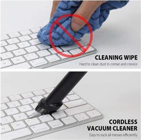 img 2 attached to 🔌 Honlibey Cordless Mini Computer Vacuum Cleaner - Portable Pet Dust Kit for Laptop, Keyboard, Makeup Bag, Car, Pet House - Clean Dust, Hairs, Crumbs, Scraps, Cigarette Ash