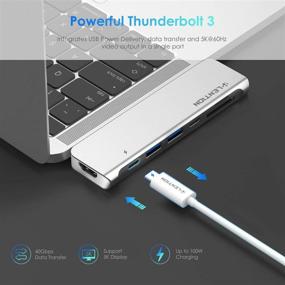 img 3 attached to 💻 LENTION CB-CS64 Silver USB C Hub: 100W PD + 40Gbps USB C Port, 4K HDMI, 2 USB 3.0 & SD/Micro SD Reader, MacBook Pro/Mac Air Compatible