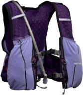 nathan hydration vest pack 4l for men/women with 1.5l swift/swiftra bladder - no bounce, chafe-free, adaptive fit backpack logo