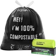 🚽 triptips portable toilet bags: compostable, leak-proof, 8 gallon | 15 count, ok compost certified logo