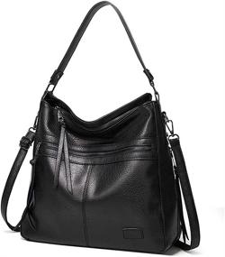 img 4 attached to 👜 Classic Designer Women's Handbags & Wallets: Shoulder Fashion Satchels in Hobo Bags