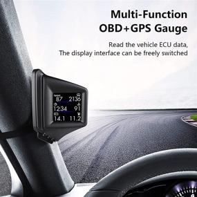 img 3 attached to 🚘 Wiiyii P8 Car HUD Head Up Display with Dual OBDII &amp; GPS System - The First A-Pillar Trim Compatible Model in the Market