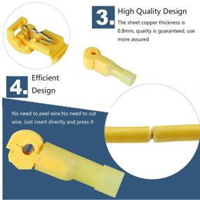 img 1 attached to 🔌 Convenient Self-Stripping Electrical Connectors: Terminals Assortment for Easy Installation