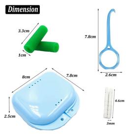 img 3 attached to EvaGO Blue Oral Care Set with Invisible Orthodontic 🦷 Kit - Aligner Remover Tool, Retainer Case, Aligner Tray Seaters Chewies