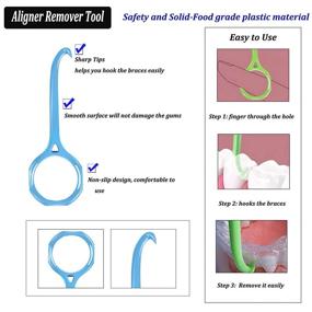 img 1 attached to EvaGO Blue Oral Care Set with Invisible Orthodontic 🦷 Kit - Aligner Remover Tool, Retainer Case, Aligner Tray Seaters Chewies