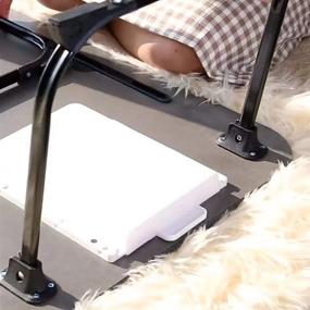 img 1 attached to MJUNM Laptop Lap Desk: Multifunctional Bed Tray for Eating, Writing, and Laptop Use with Foldable Design, Drawer, Water Storage, and Table Slot - Green