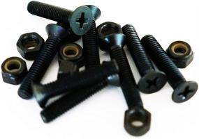 img 2 attached to Premium Black Longboard Skateboard Cruiser Hardware Screws - Multiple Sizes (1-2 inch)