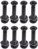 premium black longboard skateboard cruiser hardware screws - multiple sizes (1-2 inch) logo