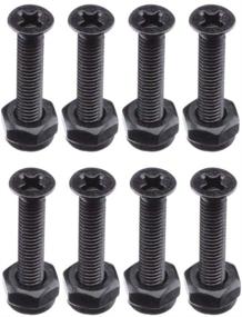 img 4 attached to Premium Black Longboard Skateboard Cruiser Hardware Screws - Multiple Sizes (1-2 inch)