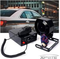 xprite 12v 100w slim warning speaker with 7 tone police siren, pa system set incl. handheld microphone for emergency vehicles logo
