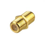 vce gold plated f-type coaxial rg6 connector- cable extension adapter for connecting two coaxial video cables; compatible with comcast logo
