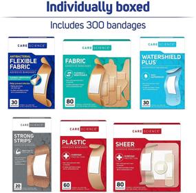 img 2 attached to 🩹 300 ct Bulk Assorted Sizes Care Science Variety Bandages Pack: Active, All-Purpose, Waterproof, and Heavy-Duty Bandages for Breathable Protection and Infection Prevention in First Aid