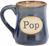 ☕ porcelain navy blue coffee tea mug cup - 18oz - pop best job ever - gift box included logo