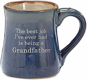 img 2 attached to ☕ Porcelain Navy Blue Coffee Tea Mug Cup - 18oz - Pop Best Job Ever - Gift Box Included