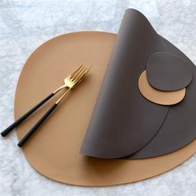 img 3 attached to 🍽️ SIMPLYCASA Silicone Placemats: Stylish and Heat Resistant Dining Essentials