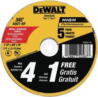 🔪 dewalt dw8062b5 0.045 inch stainless cutting discs: precision and durability combined logo