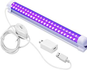 img 4 attached to LECIEL 10W Portable UV LED Black Light for UV Poster, UV Art, Bedroom, Halloween and Blacklight Parties