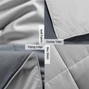 img 1 attached to 🛏️ Lightweight Comforter Set Queen - Satisomnia Grey, All Season Down Alternative Bed Comforter with 2 Pillow Shams, 3 Piece Reversible Comforters Set, Full/Queen Size - Dark Grey and Light Gray