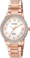 citizen womens quartz watch stainless logo