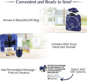 img 2 attached to 🎁 Deluxe Get Well Soon Gift Basket - Care Package Includes Cozy Blanket, Wellness Tea with Honey, Insulated Mug, Word Find Book, and Pen - Thoughtful Get Well Gifts in a Beautiful Blue Bag