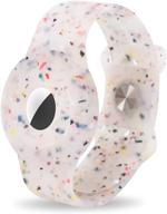 👶 kids wristband: silicone adjustable anti-lost case for apple airtag, gps tracker finder cover for children, old man logo
