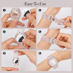 img 1 attached to 👶 Kids Wristband: Silicone Adjustable Anti-Lost Case for Apple Airtag, GPS Tracker Finder Cover for Children, Old Man