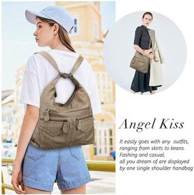 img 3 attached to 👜 Angel Kiss Shoulder Handbags: Stylish & Waterproof Women's Hobo Bags with Matching Wallets