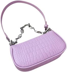 img 4 attached to AOUTLE Shoulder Handbags Crocodile Baguette