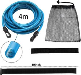 img 1 attached to 🏊 Enhance Your Swimming Skills with FOOING Swim Training Belt: Swim Tether, Harness, and Bungee Cords for Stationary and Static Swimming with Resistance Bands