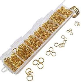 img 2 attached to 📦 Chenkou Craft 1 Box - Set of 7 Sizes Open Jump Rings & Rings for Jewelry Keychain Making, Ranging from 4mm to 10mm in Gold