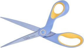 img 3 attached to ✂️ Efficient Cutting with Westcott ExtremEdge Adjustable Tension Titanium Bonded Scissors, 9" Bent - Gray