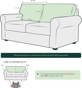 img 1 attached to 🪑 CHUN YI Stretch T Backrest Slipcovers for Armchair Loveseat Sofa - Gray, 2 Piece Set