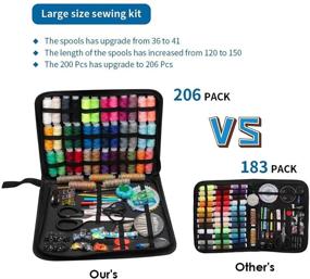 img 1 attached to GOANDO Sewing Kit for Adults: 206 Piece Needle and Thread Upgrade with 41 XL Spools of Thread - Portable Oxford Fabric Case for Basic Sewing Repair, Ideal for Beginners, Travelers & Emergencies