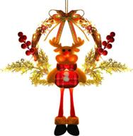 gigoitly christmas reindeer wreaths decoration logo